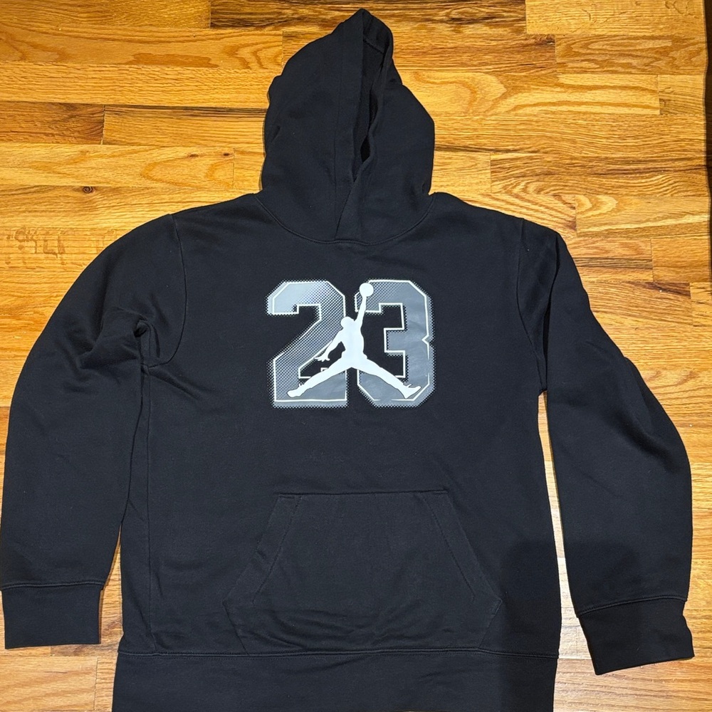 Jordan Black Hoodie with Silver 23 Logo